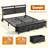 Farmhouse Bed Frame With 3 Storage Drawers Bench, Led Lights And Charging Station-154031505-154031511