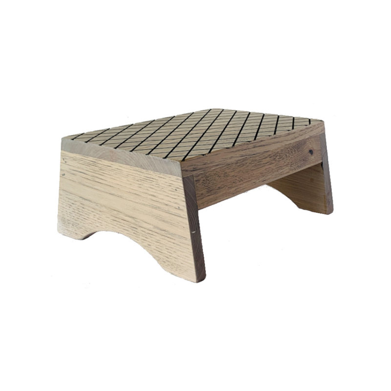 Thanujan 1 - Step Wood Step Stool, Rustic White
