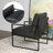 Bradon 24.6'' Wide Vintage Soft Vegan Leather Arm Accent Chair with Removable Backrest-236760279-209717692