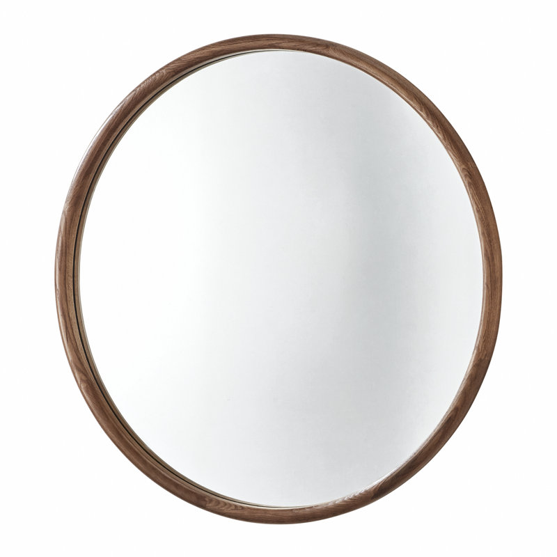 Solid Wood Wall Mirror, 60 cm H x 60 cm W