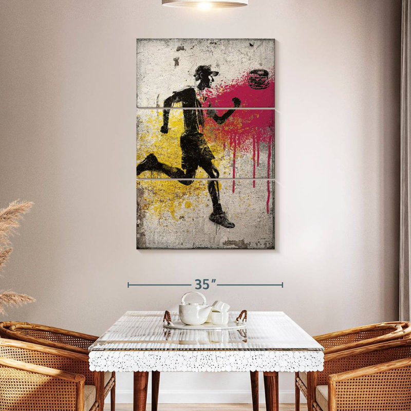 Sireci Runner Chasing Burger, 50" H x 32" W