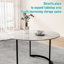 Plateau de table rond en verre trempé avec motif en marbre-775824244-775824243
