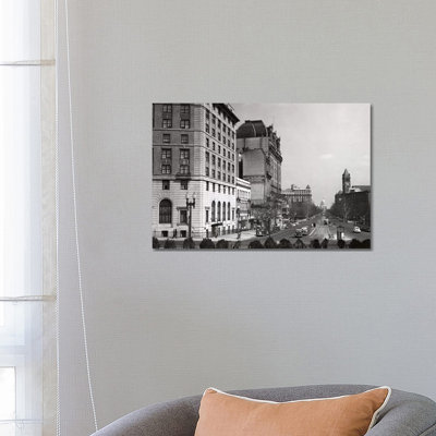 1940S Pennsylvania Avenue With Capitol Building At End Washington DC USA - Wrapped Canvas Print