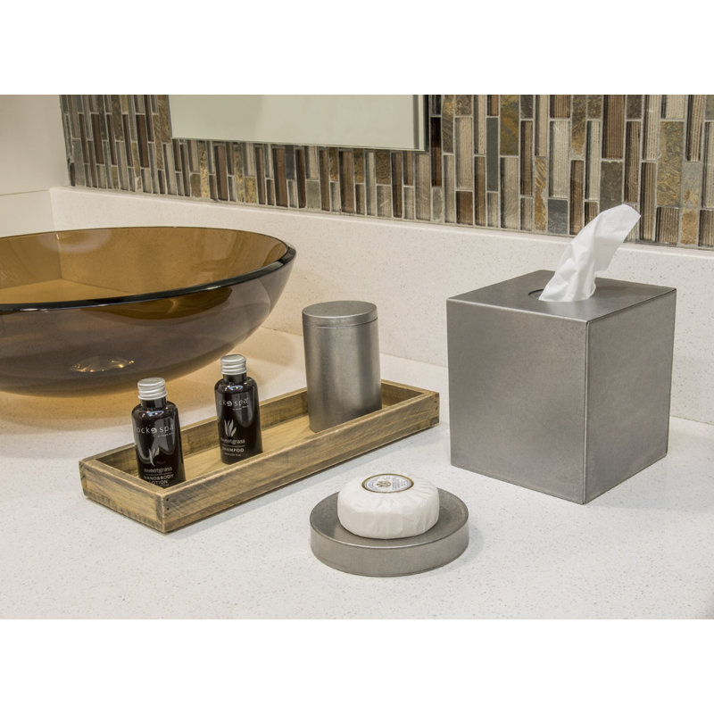 Plat rond, Acier inoxydable antique