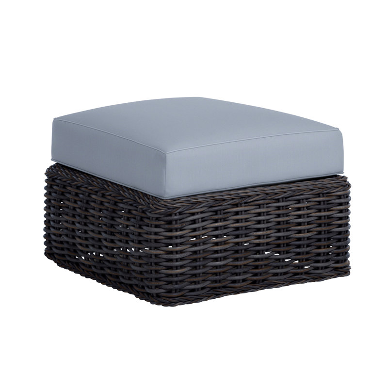 Repose-pieds Soho, Welt, Noir, Sunbrella® ‑ Arbor Chambray colombe