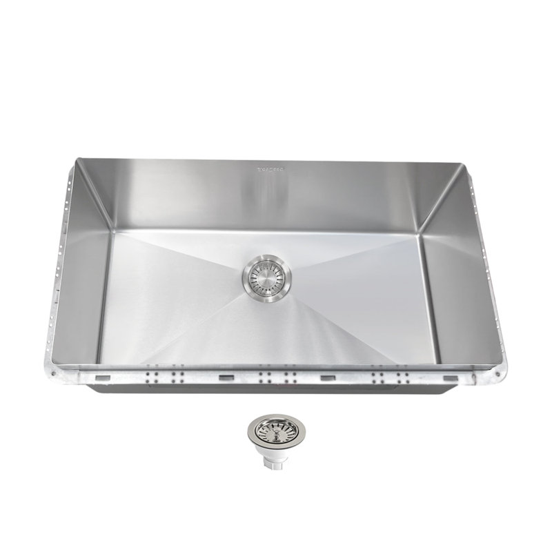 Évier de cuisine encastré avec accessoires L 34 po x l 20 po