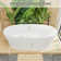 63" Solid Surface Stone Resin Oval-shaped Freestanding Soaking Bathtub With Overflow