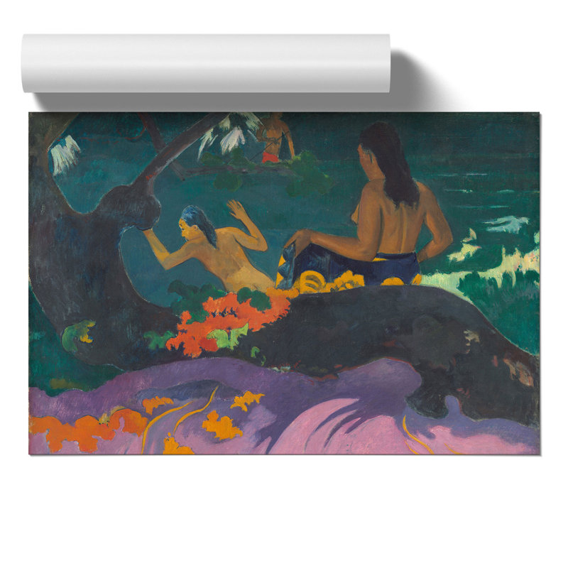 By the Sea by Paul Gauguin - Unframed Painting, 42cm H x 59cm W x 0.1cm D