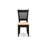 5 Piece Modern Dining Table Set Includes a Round Kitchen Table with Pedestal and 4 Linen Fabric Dining Chairs, Black-783013219-783013240-783013244