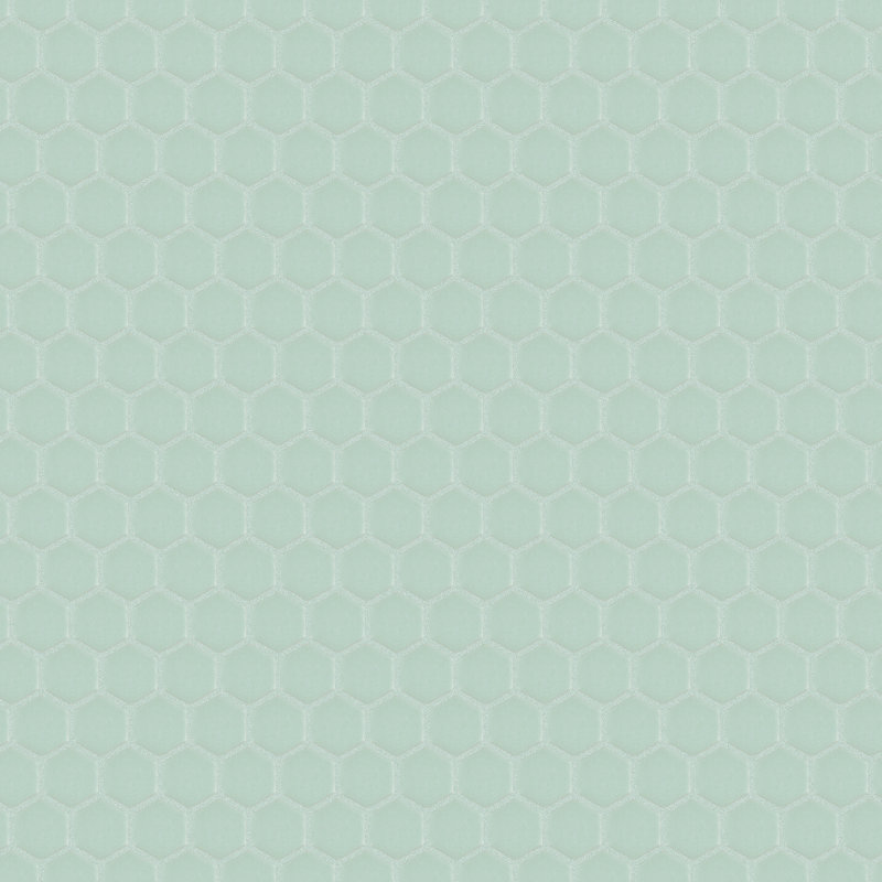 Metro Hex 0.88" x 0.88" Porcelain Mosaic Wall & Floor Tile, Light Green