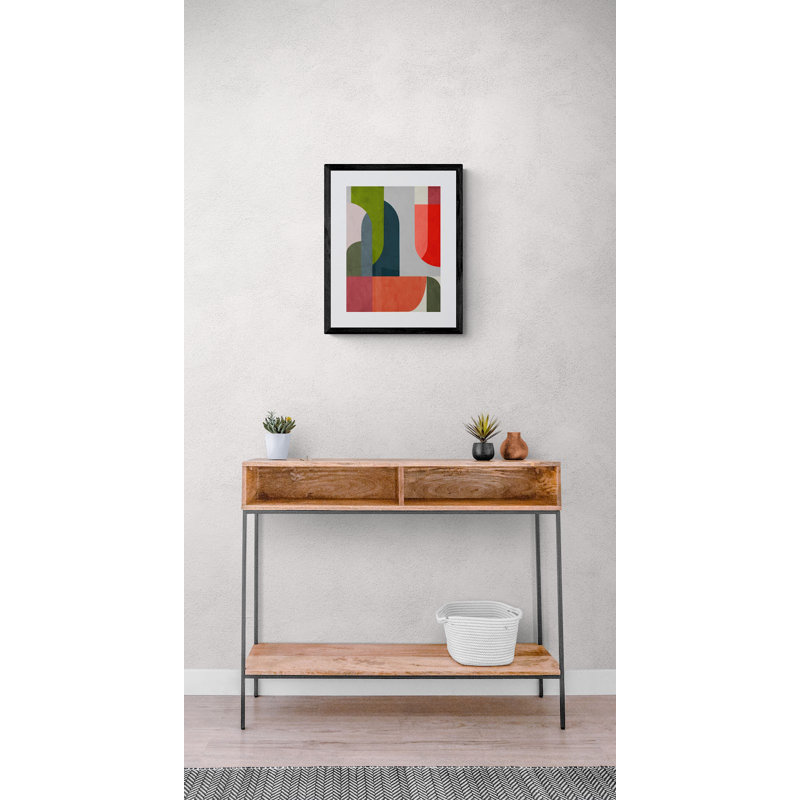 Rounded Parts Print by Angel Estevez, 21.25" H x 17.25" W, Black Framed Paper