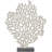 Somerford Aluminum Metal Coral Silver Decorative Sculpture with Marble Base-2050220271
