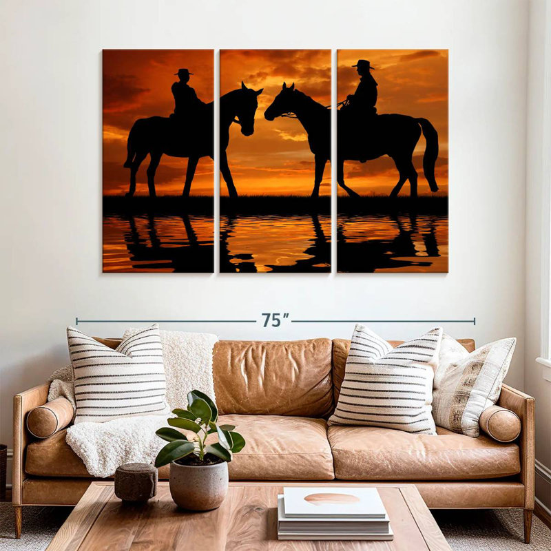 Lelar Cowboy Duo, 42" H x 65" W