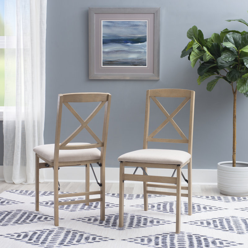 Chaise de salle à manger rembourrée en bois massif Avel