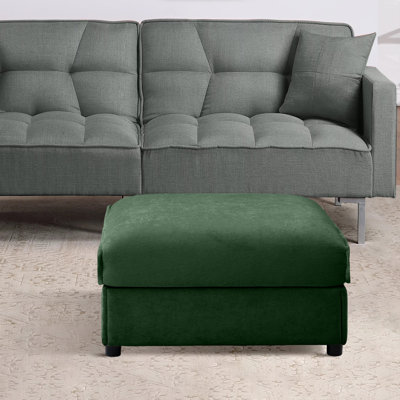 Banc de rangement en tissu chenille avec compartiment caché, repose-pieds multifonctionnel pour le salon, la chambre à coucher ou le bureau, design élégant et peu encombrant
