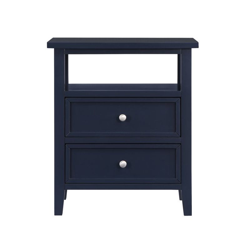 Sleek & Chic Modern Nightstand, Dark Blue