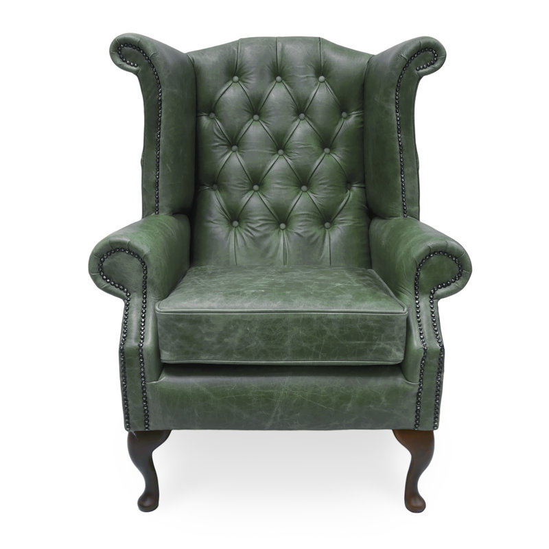 Maritschnik Upholstered Wingback Chair, Green