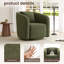 Fauteuil pivotant rembourré Boucle-98666137