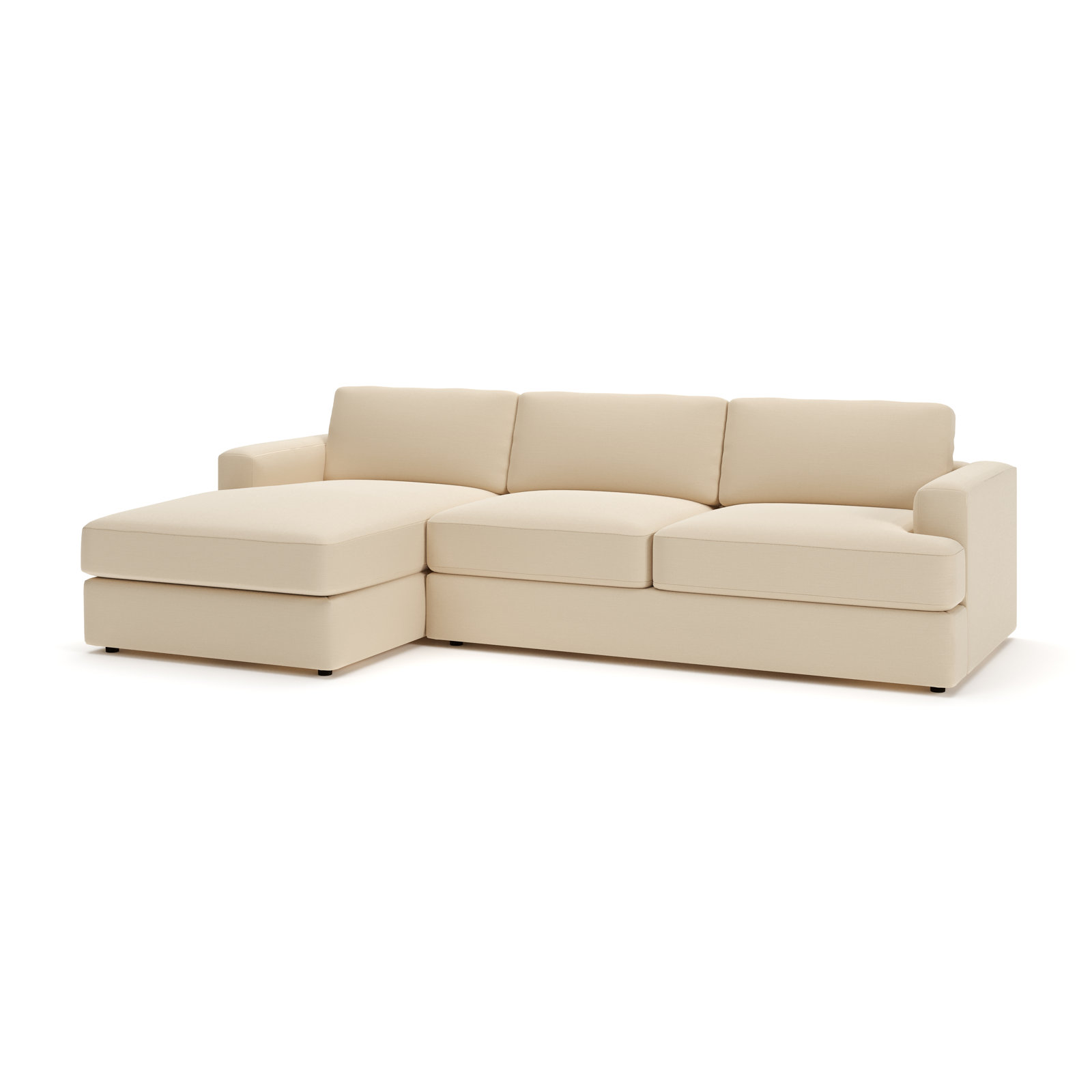 Cayden Sectional with Chaise, Canvas Flax Sunbrella® Canvas, Left Hand Facing