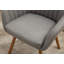Fauteuil d'appoint contemporain en tissu, gris-401546267