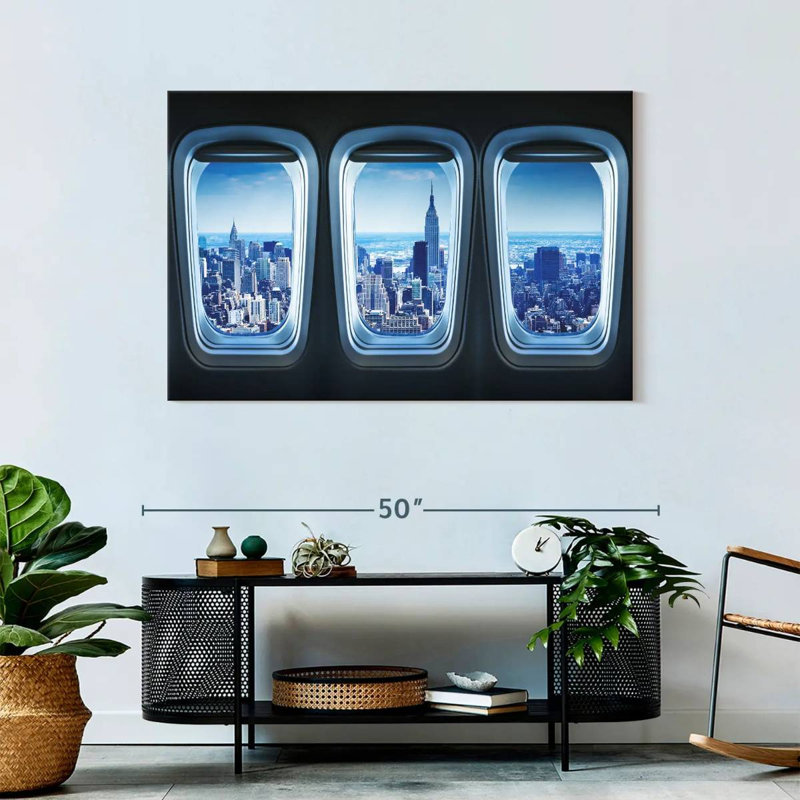 Mehar NY From Plane Window, 30" H x 45" W
