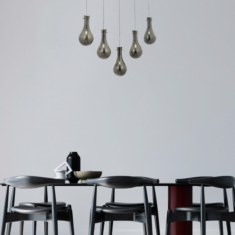 Luminaire suspendu pour îlot de cuisine 5 lumières