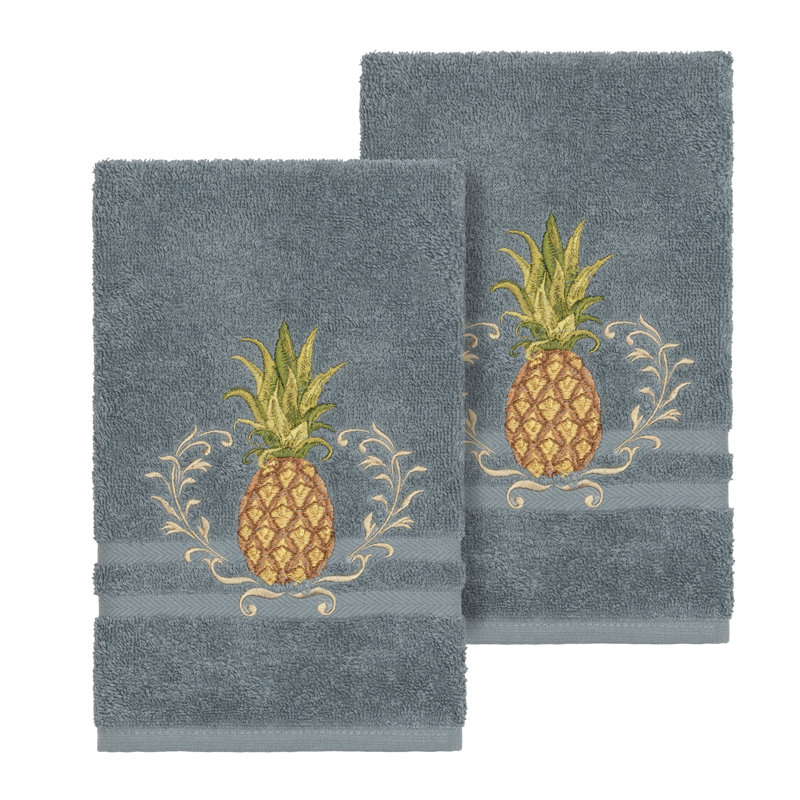 Welcome Turkish Cotton Hand Towel, Teal