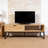 Cove Coastal Modern TV Stand with Storage, Natural Wood Finish for Stylish and Functional Living Spaces
