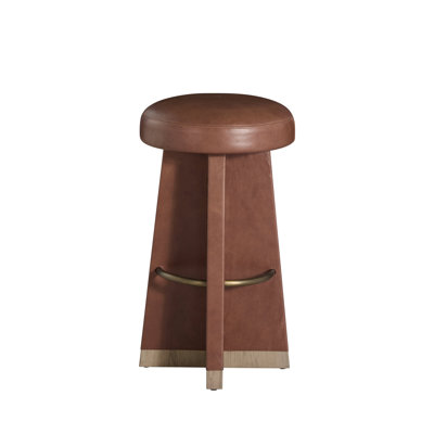 Plateau Leather Swivel Bar Stool