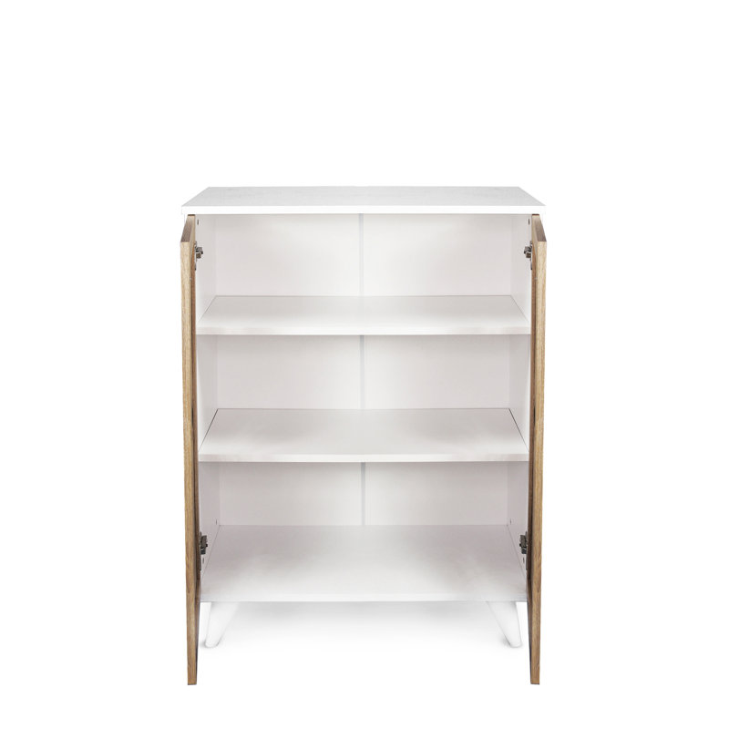 Tiroir à chaussures en bois crème - Rangement compact pour rangement en bois