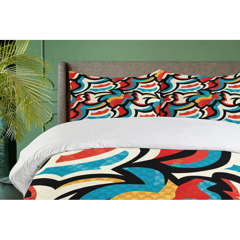 Modern & Contemporary Polyester Duvet Cover, Queen Duvet Cover + 2 Pillow Sham