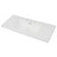 Grand dessus de meuble-lavabo rectangulaire en résine de 48 pouces avec lavabo intégré et trois trous de robinet pour une installation facile et une conception de salle de bain moderne
