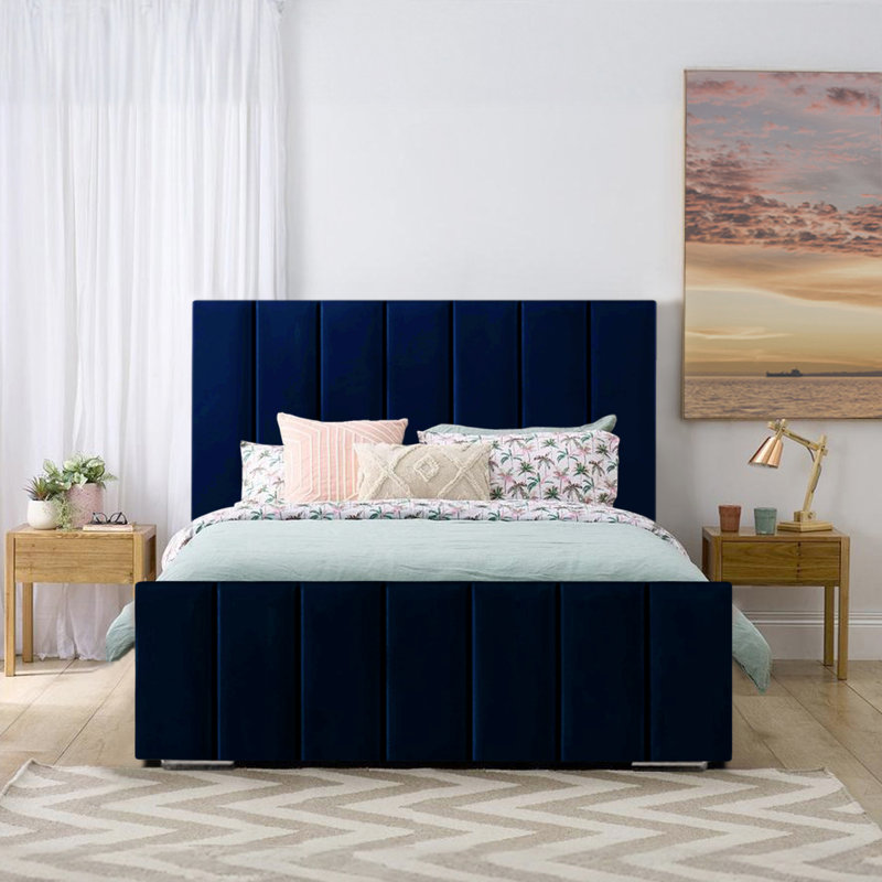 Ashelynn Upholstered Platform Bed, Double (4'6), Marine