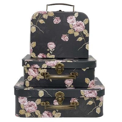 Decorative Box Set - 3 Storage Boxes with Lids