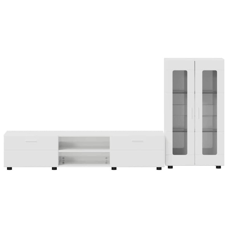 Console for TVs up to 88", High Gloss White