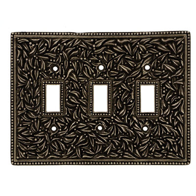 San Michele Patterned 3 - Gang Toggle Light Switch Wall Plate