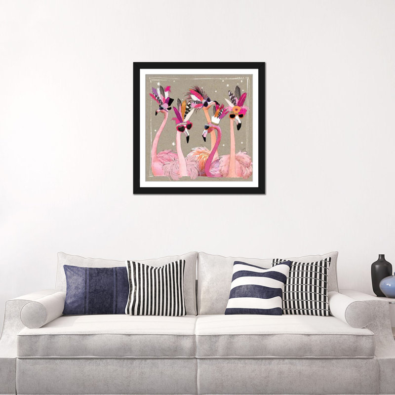 «Fancy Pants Bird IV» par Hammond Gomer, impression sur toile tendue, H 18 po x l 18 po x P 1,5 po, Papier d'art encadré noir