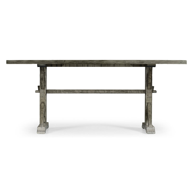 Casually Country Walnut Wood Dining Table, 72" L x 38" W, Dark Ale