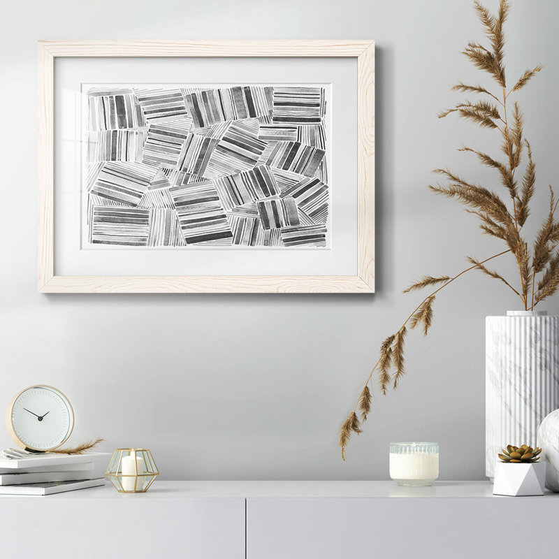 Motif matelassé III, impression sur papier encadrée, H 26 po x l 38 po, Blanc