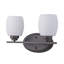 2-light Oil-rubbed Bronze Vanity Light With White Opal Glass-120865795