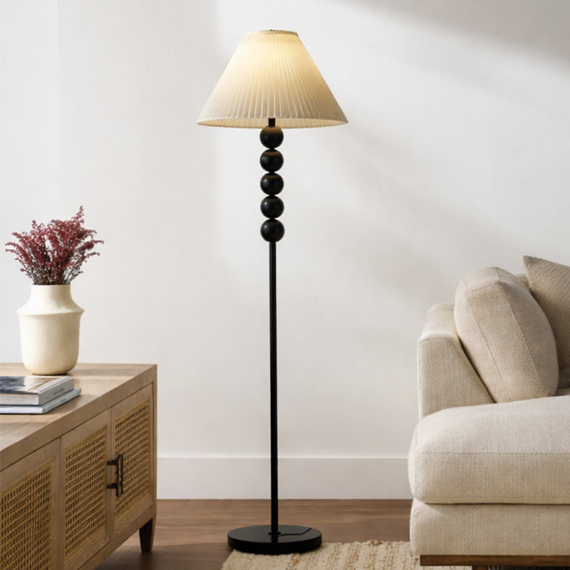 65'' Matte Black Traditional Floor Lamp