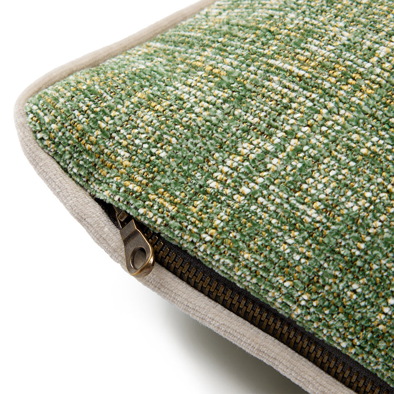 Brume Decorative Pillow, Green/White, Rectangle 13"H x 22"W