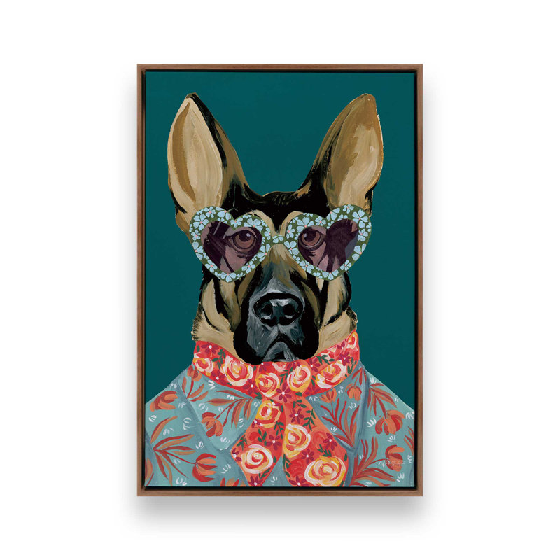Reproduction d'art «Swag Shepherd» par Yvette St. Amant, H 40 po x l 30 po, Cadre flottant, Brun