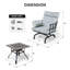 Ensemble bistro pour 2 personnes avec 2 chaises berçantes à ressort et table multifonctionnelle