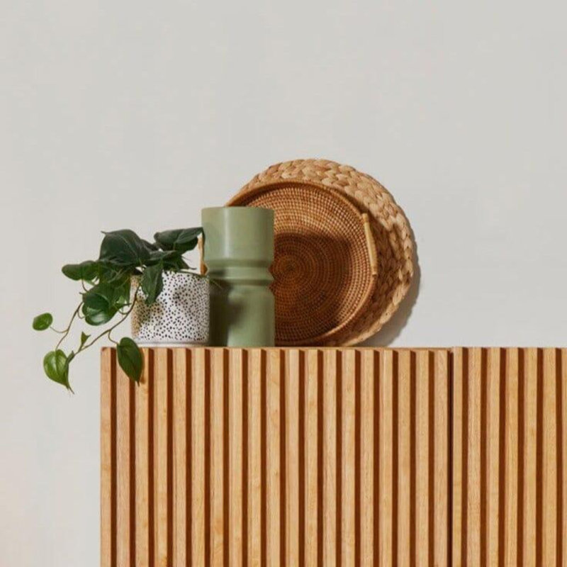 Nellija Ceramic / Porcelain Table Vase, 25" H x 13" W x 13" D, Green