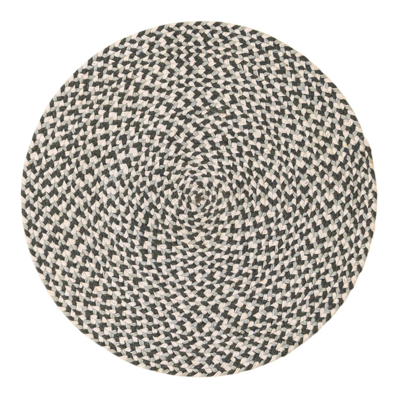Tweed Braided Jute Rug, Round 2'
