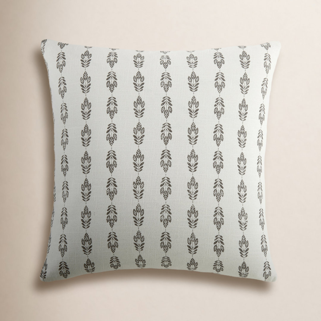 Rollings Cotton Décor Throw Pillow in Folk Leaves Birch Lane™