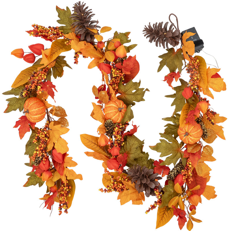 PUMPKIN EMBER 183cm Faux Garland