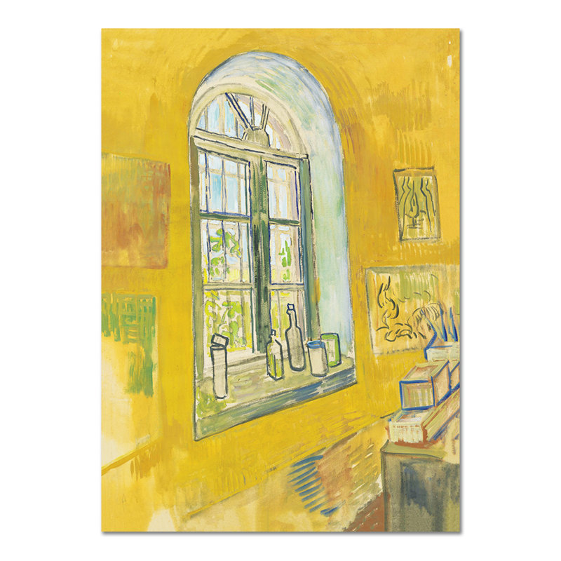 Window Into The Studio by Vincent Van Gogh - No Frame Painting on Plastic / Acrylic, 95cm H x 65cm W