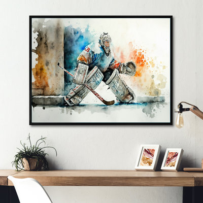 Gardien de but pendant le jeu I - Peinture sur toile